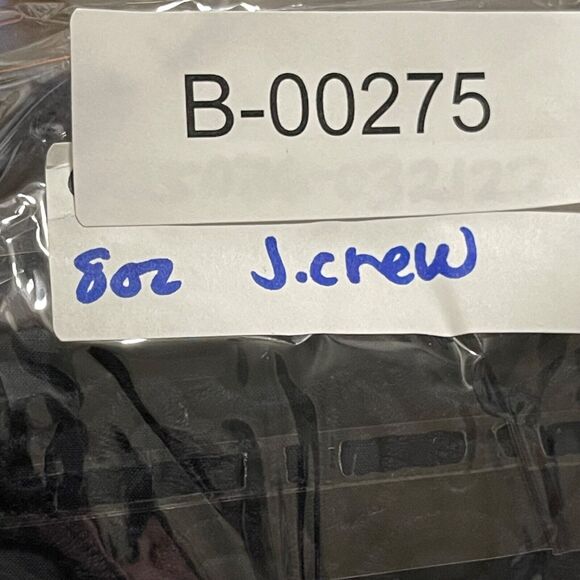 J Crew Factory Mini Skirt Womens 8 Navy Blue Eyelet Cotton Lined Straight 45712 - Picture 7 of 8